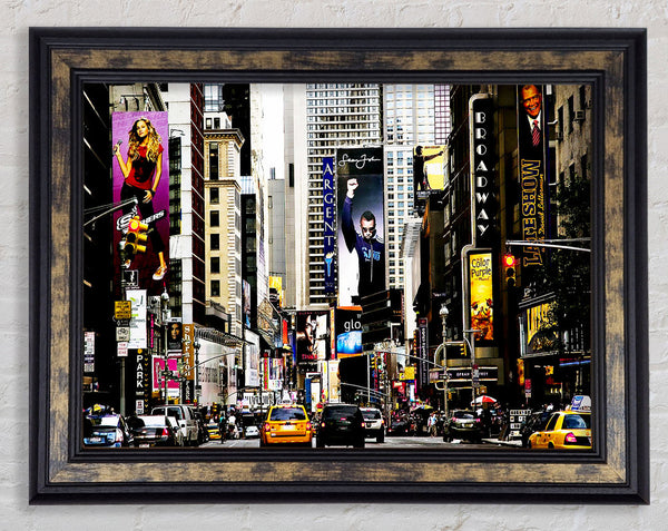 New York Broadway Days Framed Print