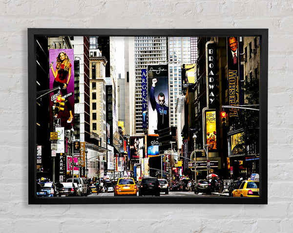 New York Broadway Days Framed Print