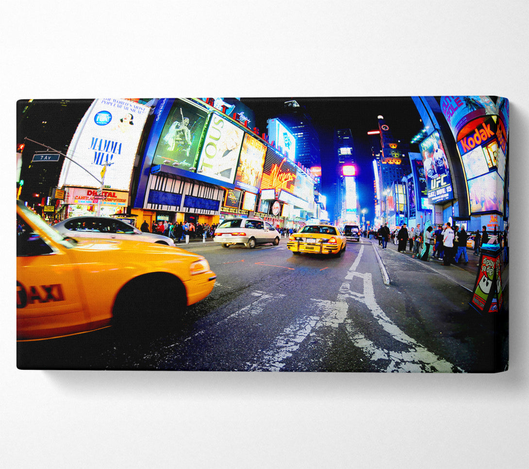  A Canvas Print of Yellow Cab New York Broadway Drive Canvas Art