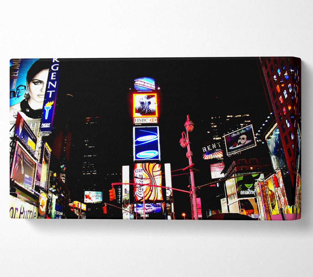  A Canvas Print of New York Broadway Night Lights Canvas Wall Art