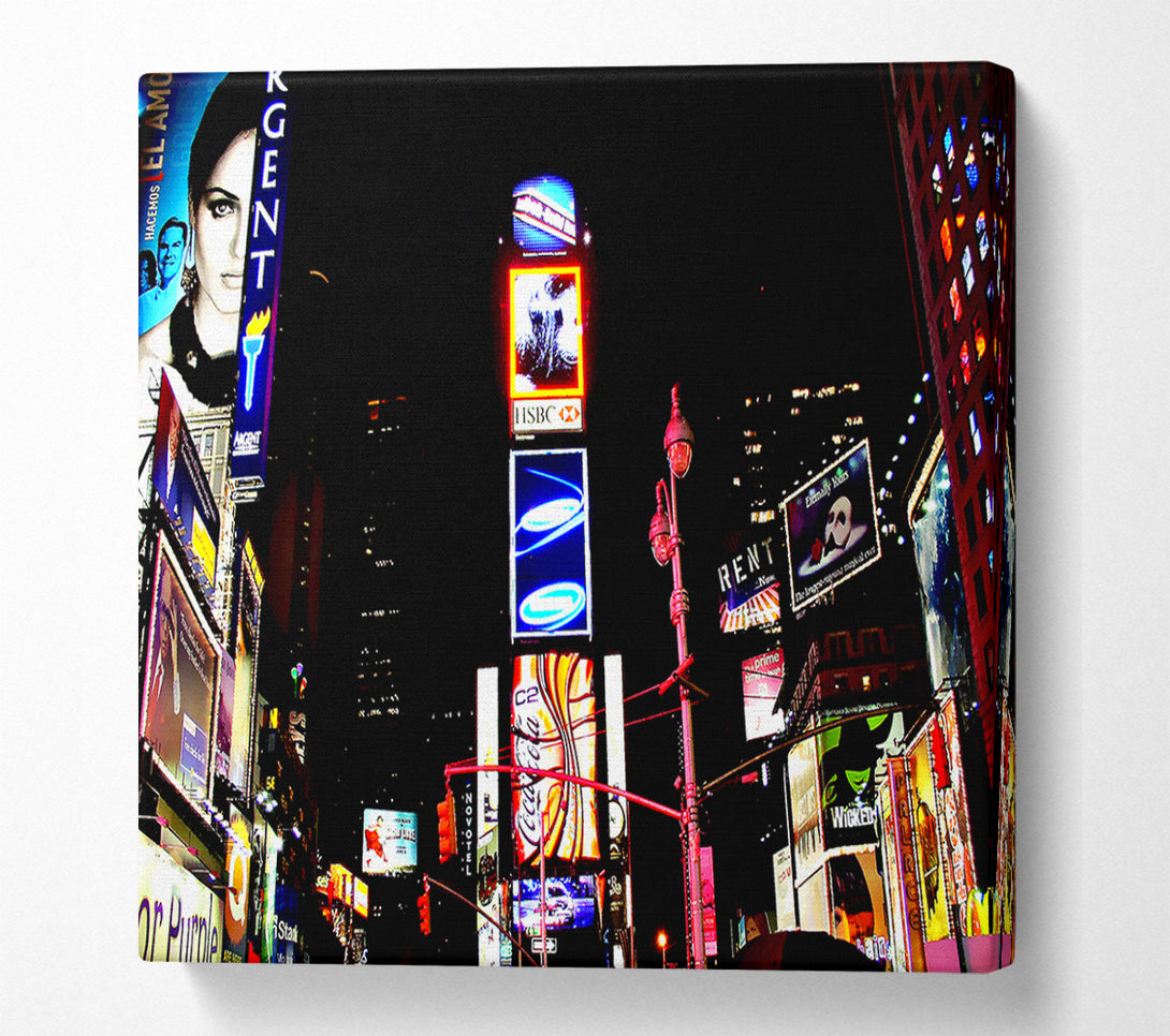  A Canvas Print of New York Broadway Night Lights Canvas Wall Art