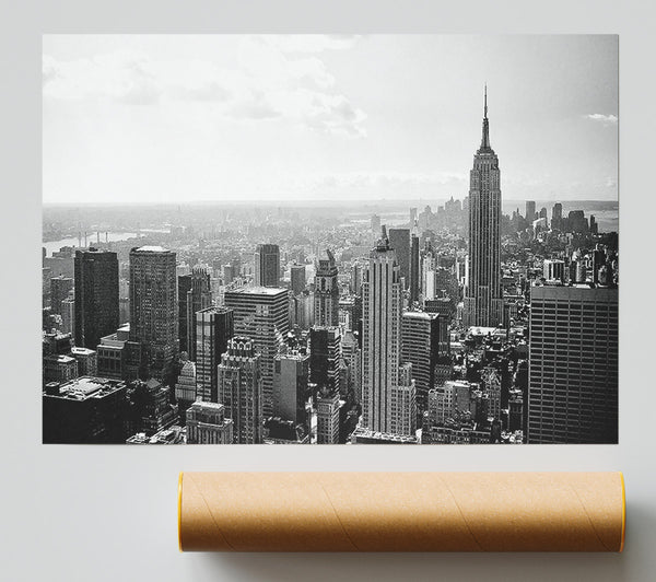 New York City Skyscrapers B N W Poster