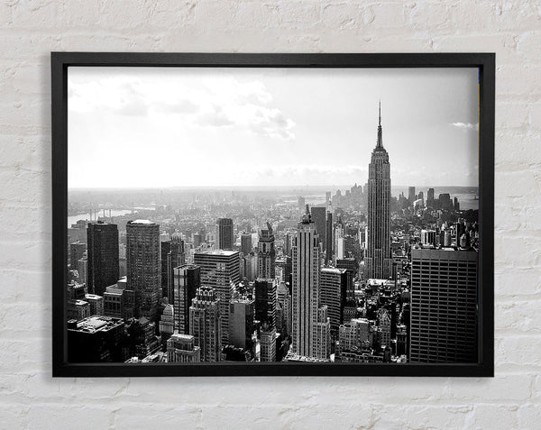 New York City Skyscrapers B n W Framed Print