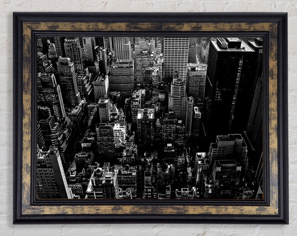 New York City Black And White Framed Print