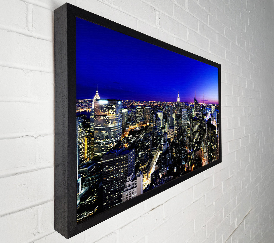  A Canvas Print of New York City Blue Ariel View Canvas Art