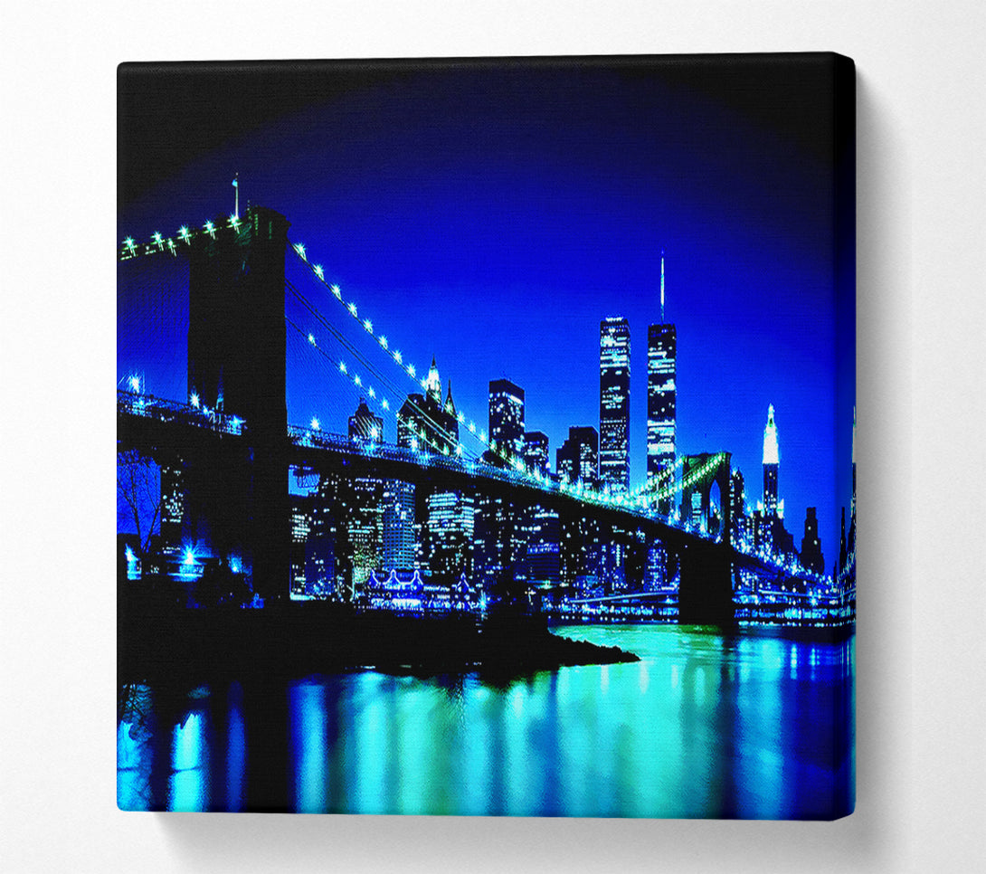  A Canvas Print of New York City Blue Nights Canvas Art