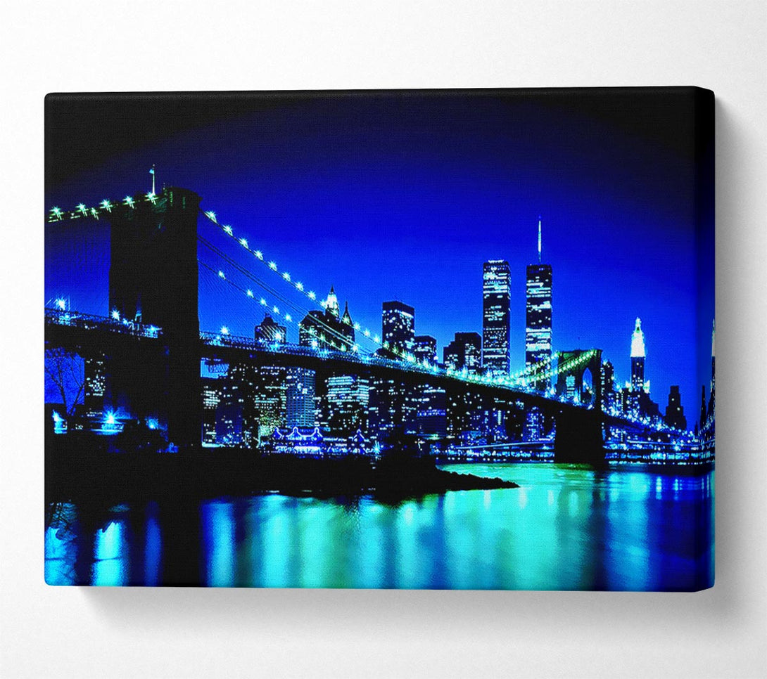  A Canvas Print of New York City Blue Nights Canvas Art