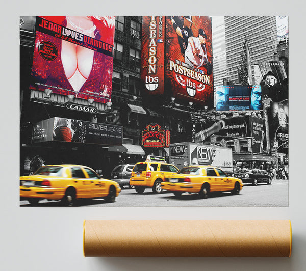 New York City Broadway Billboards Giclee Print