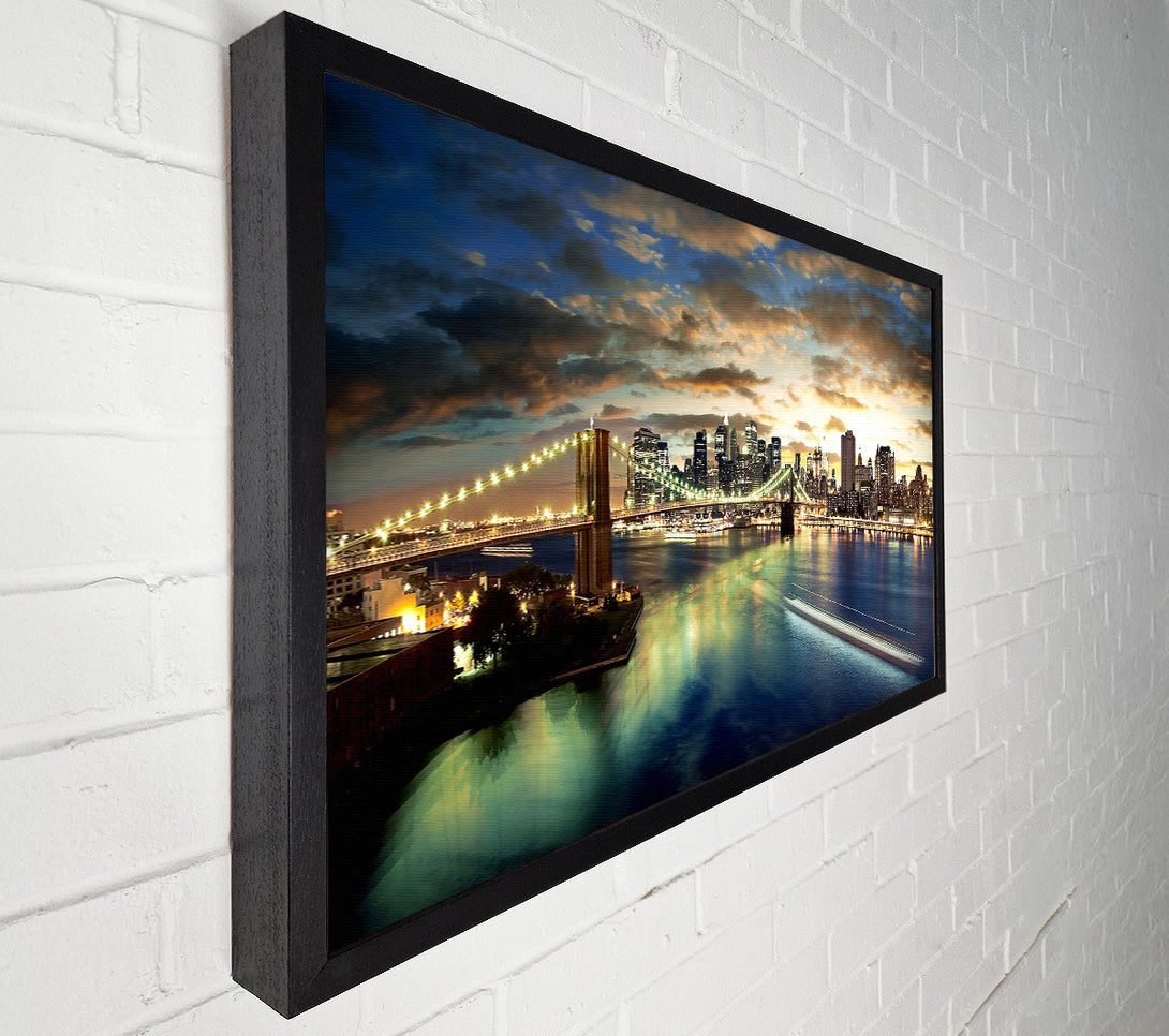 A Canvas Print of New York City Brooklyn Bridge View Canvas Wall Art