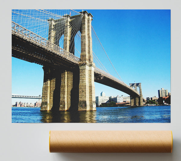 New York City Brooklyn Bridge By Day Poster