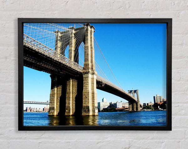 New York City Brooklyn Bridge By Day Framed Print