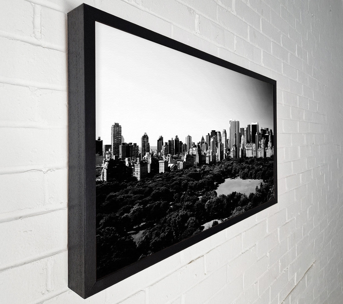  A Canvas Print of New York City Central Park From Above B n W Canvas Print