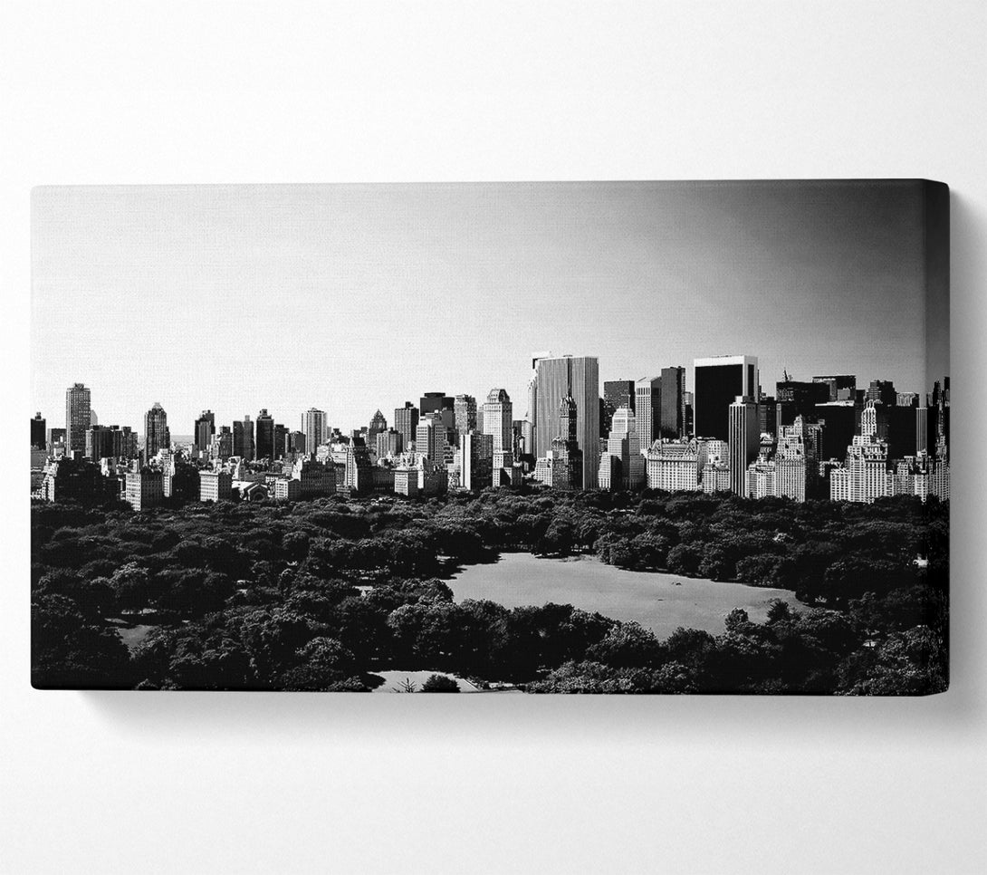  A Canvas Print of New York City Central Park From Above B n W Canvas Print