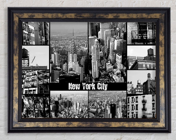 New York City Collage Framed Print