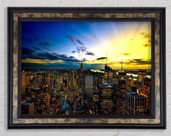 New York City Colours Framed Print