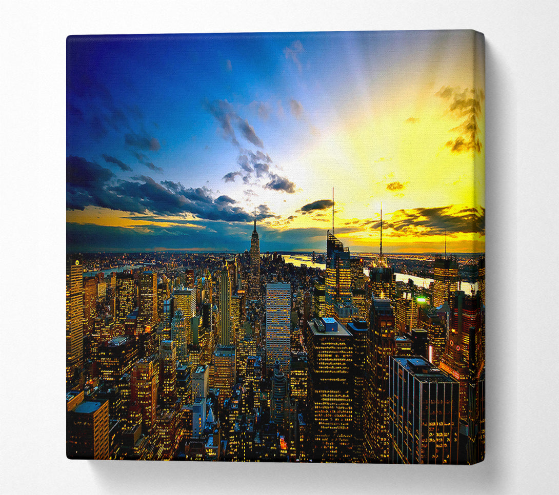  A Canvas Print of New York City Colours Canvas Wall Art