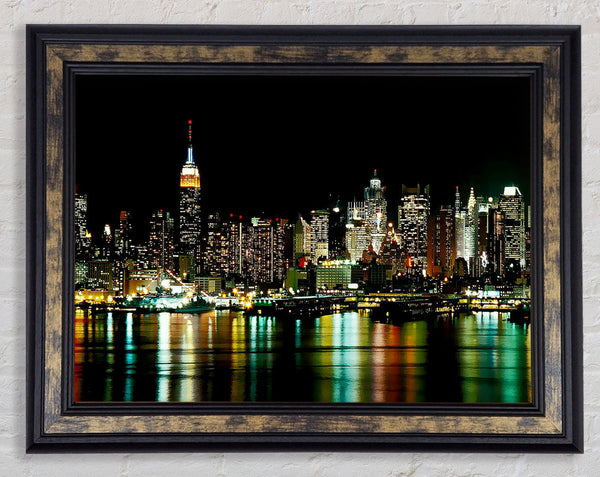New York City Glow Framed Print
