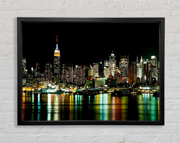 New York City Glow Framed Print