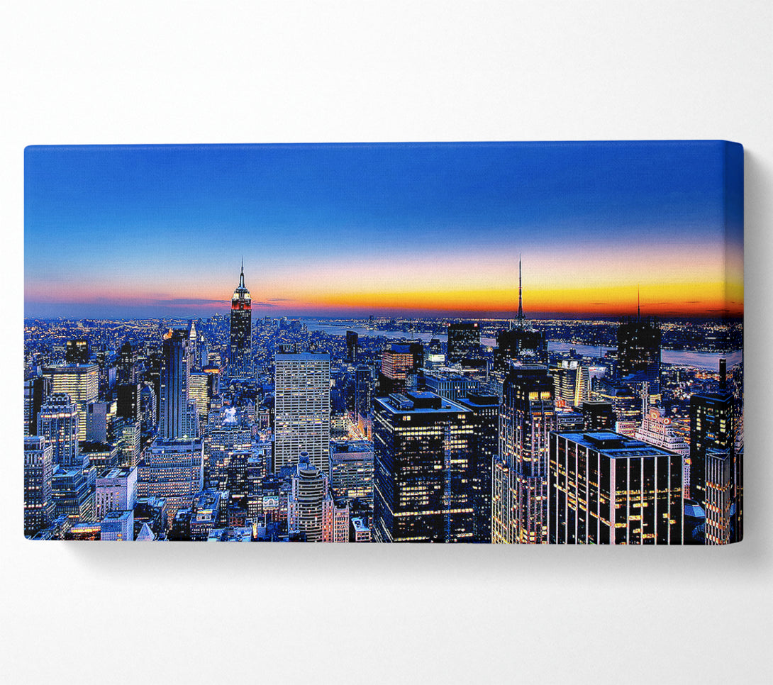  A Canvas Print of New York City Golden Horizon Canvas Wall Art