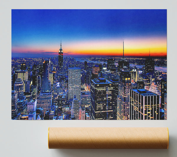 New York City Golden Horizon Giclee Print