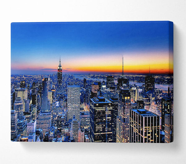  A Canvas Print of New York City Golden Horizon Canvas Wall Art