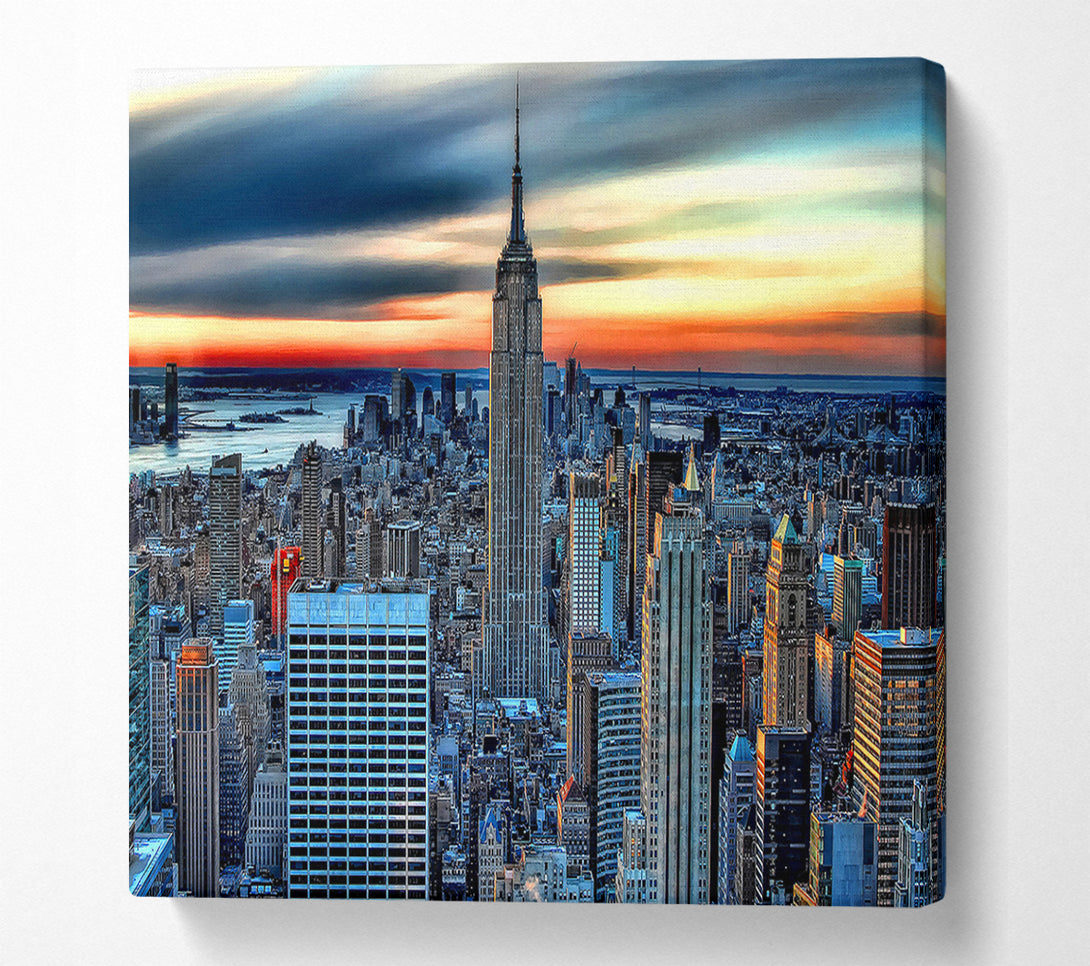  A Canvas Print of New York City On Top Of The World Canvas Print