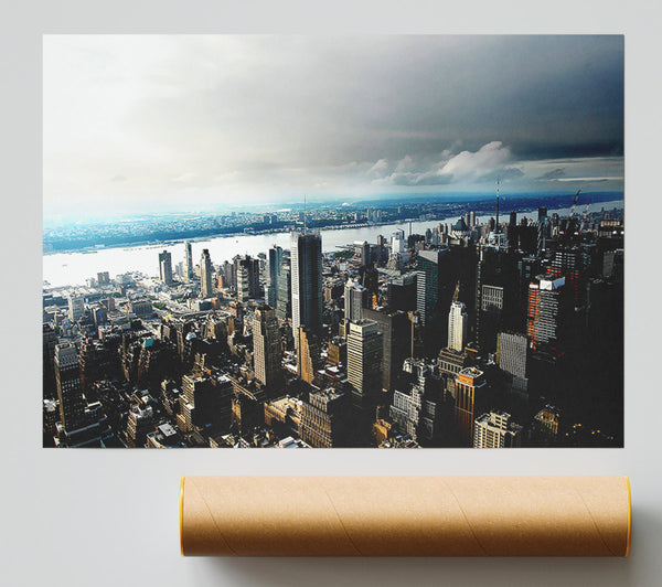 New York City Hudson River Poster