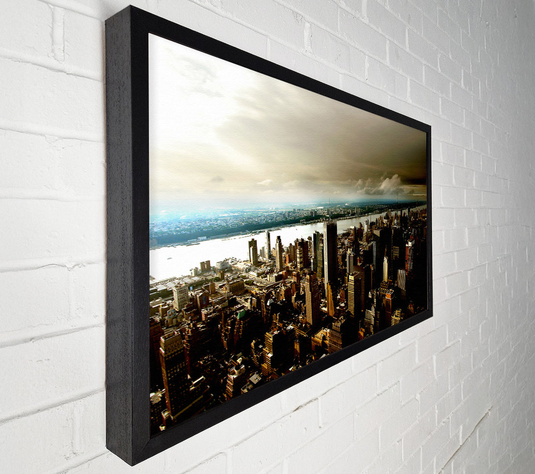  A Canvas Print of New York City Island Waters Canvas Wall Art