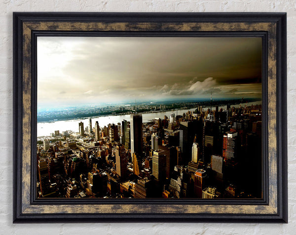 New York City Island Waters Framed Print
