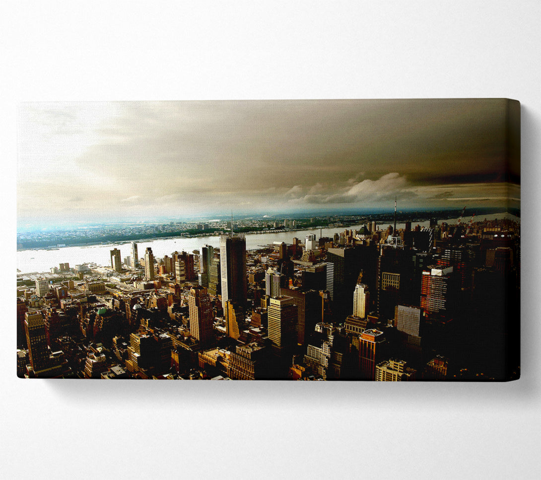  A Canvas Print of New York City Island Waters Canvas Wall Art