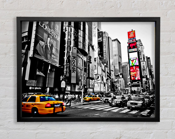New York City Manhattan Cabs Framed Print