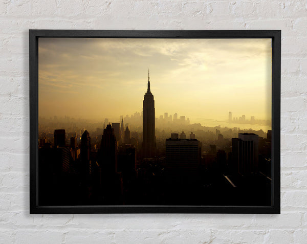 New York City Mist Framed Print