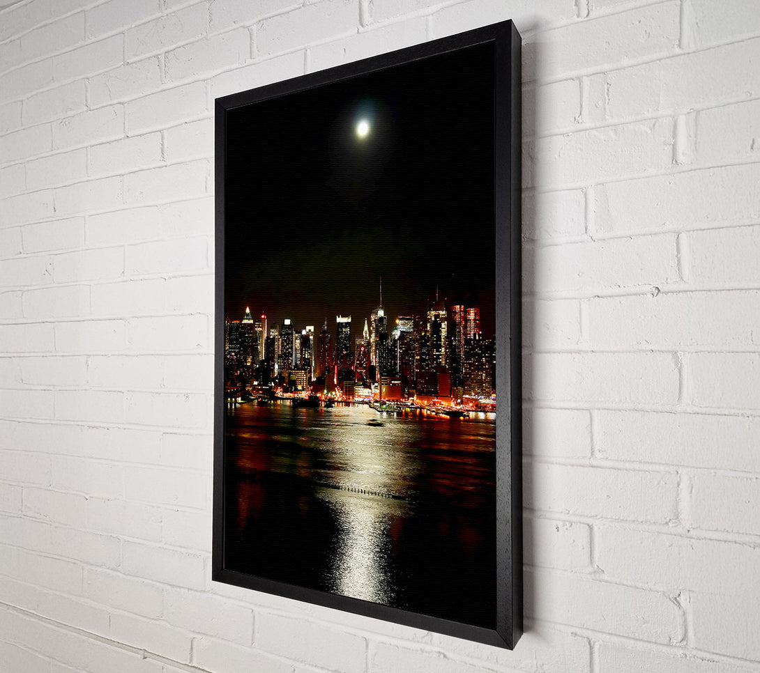  A Canvas Print of New York City Moonlit Glow Canvas Print