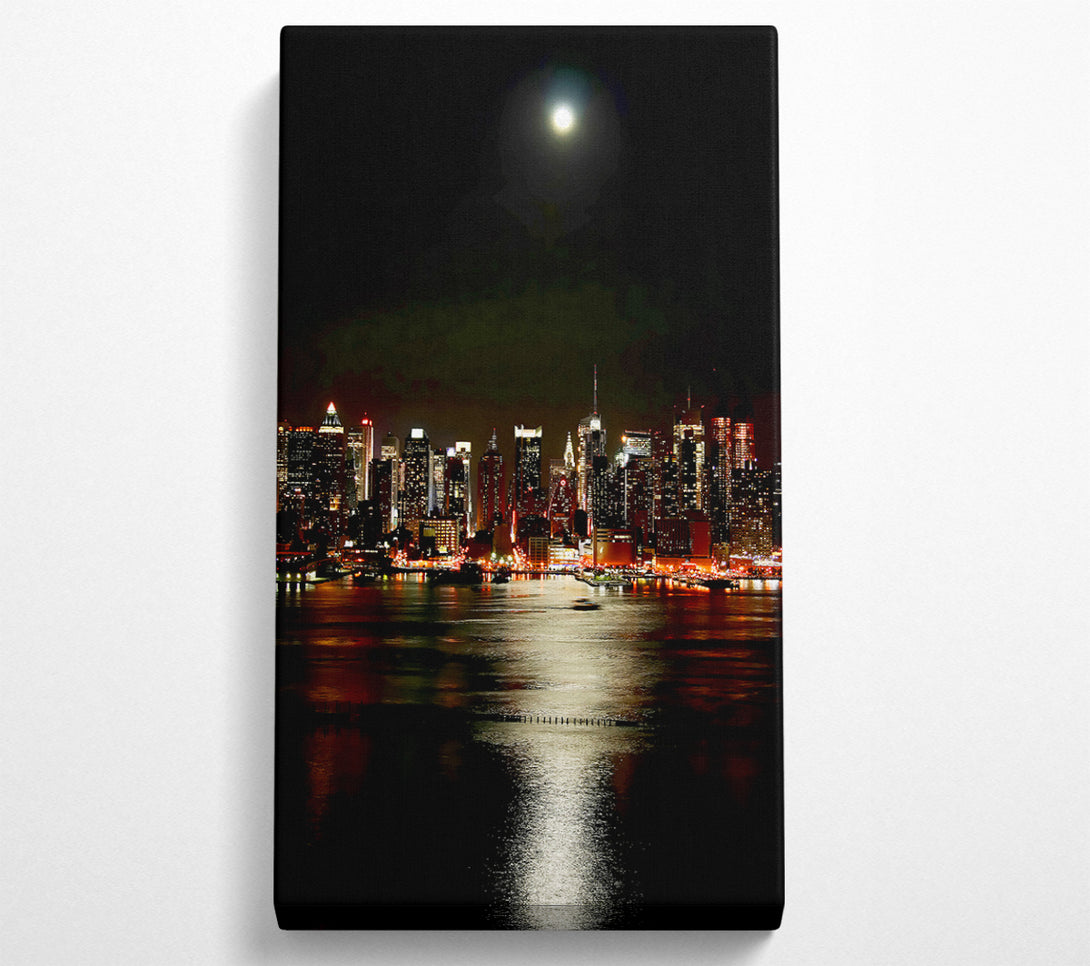  A Canvas Print of New York City Moonlit Glow Canvas Print