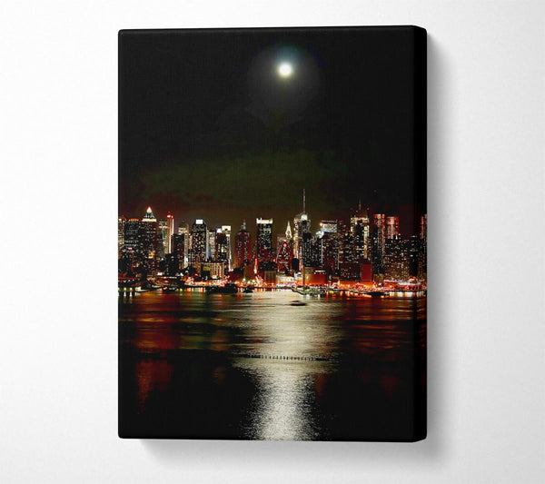  A Canvas Print of New York City Moonlit Glow Canvas Print