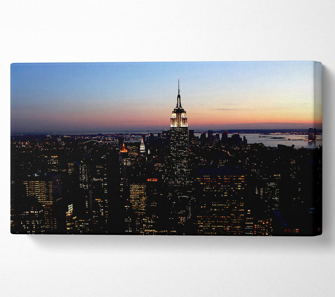  A Canvas Print of New York City Morning Glow Canvas Art
