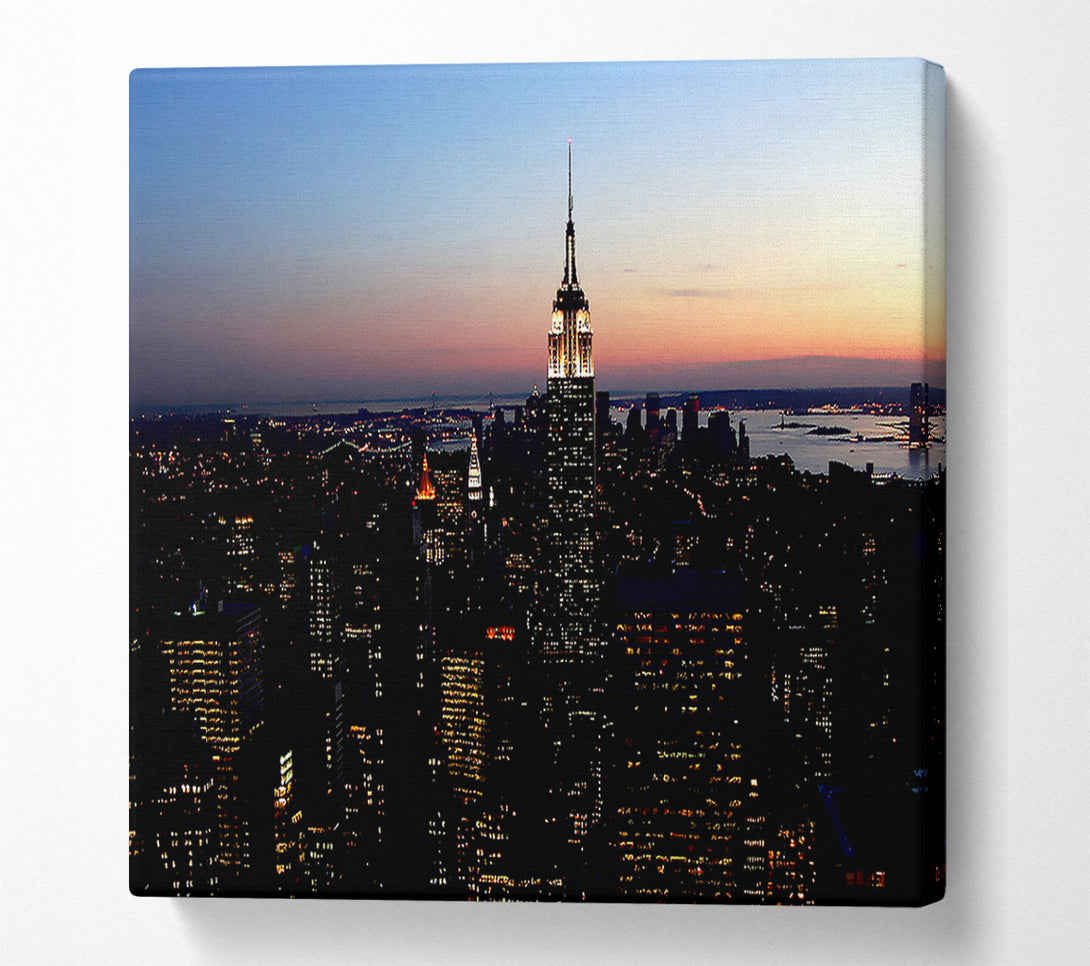  A Canvas Print of New York City Morning Glow Canvas Art