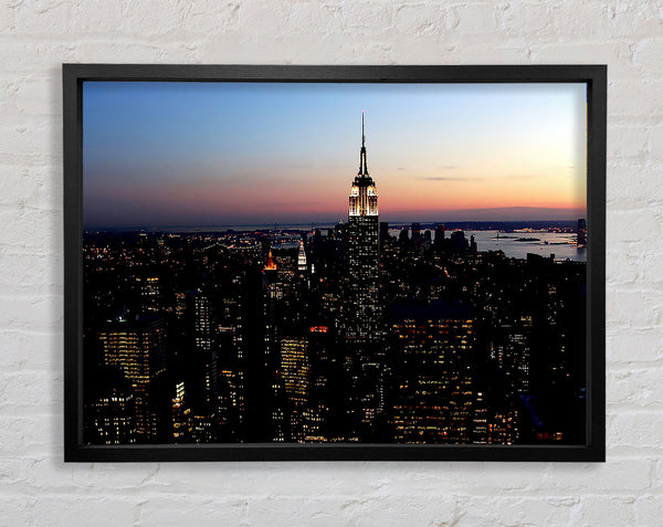 New York City Morning Glow Framed Print