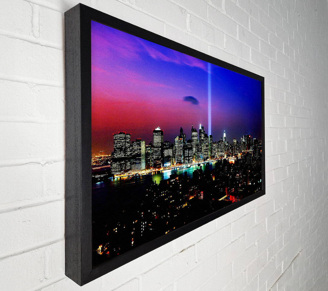  A Canvas Print of New York City Night Beam Canvas Wall Art