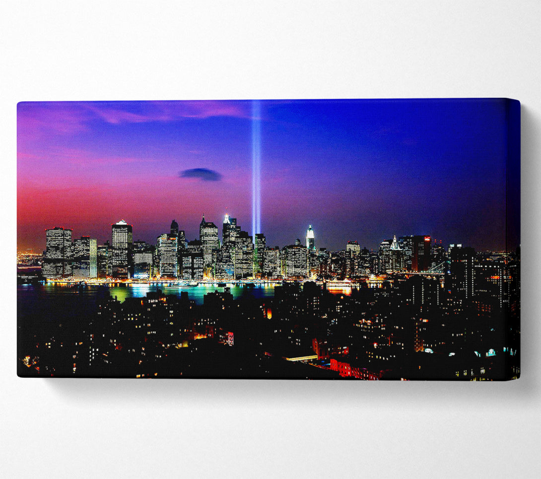  A Canvas Print of New York City Night Beam Canvas Wall Art