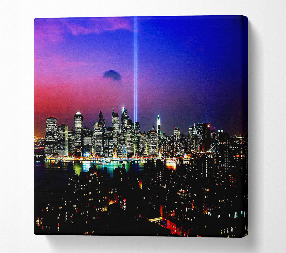  A Canvas Print of New York City Night Beam Canvas Wall Art