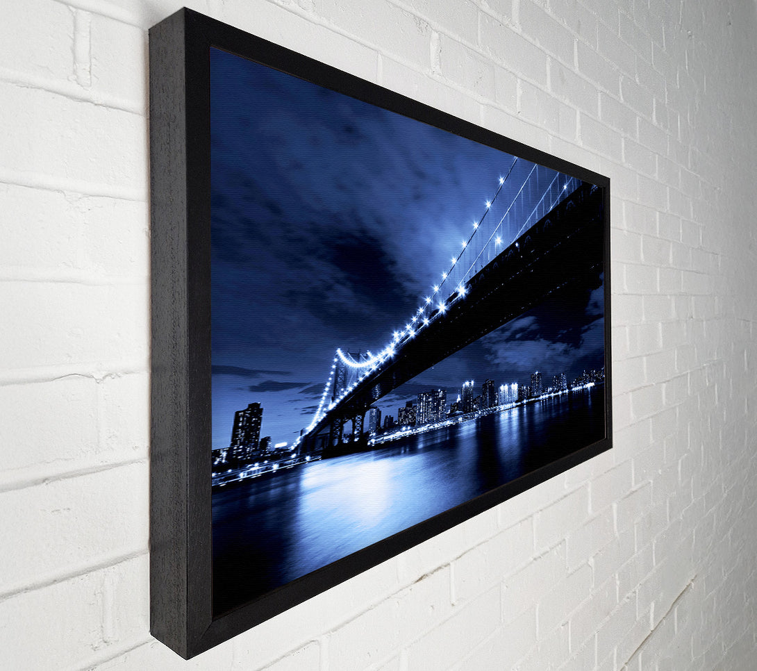  A Canvas Print of New York City Night Blues Canvas Art