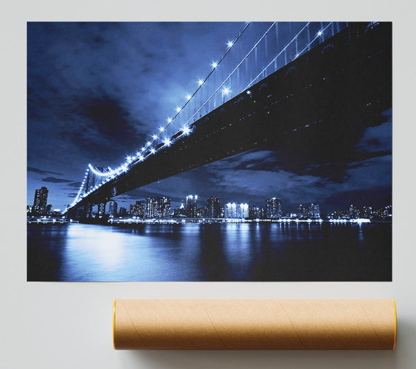 New York City Night Blues Print