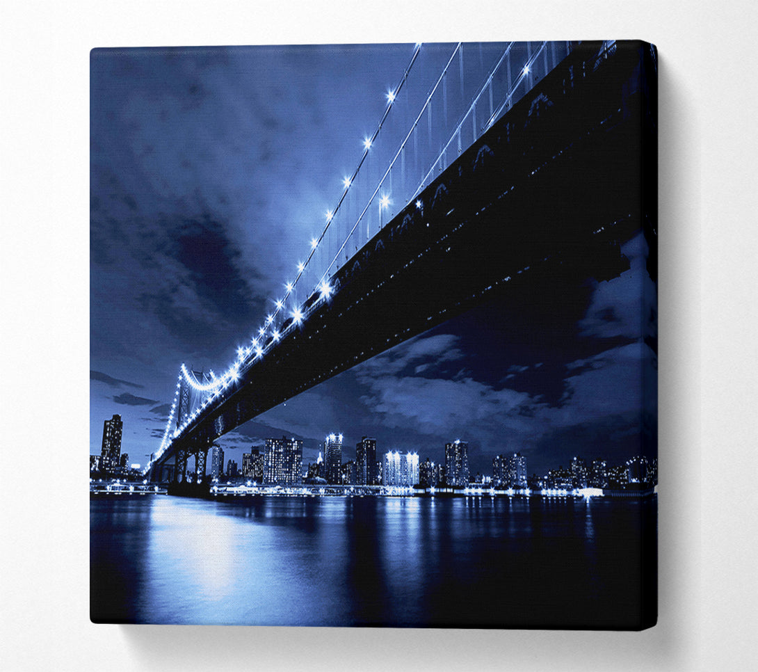  A Canvas Print of New York City Night Blues Canvas Art