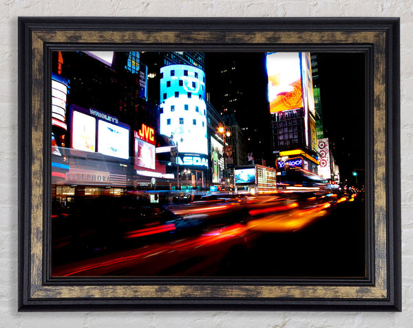 New York City Night Lights Framed Print