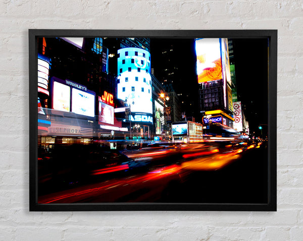 New York City Night Lights Framed Print