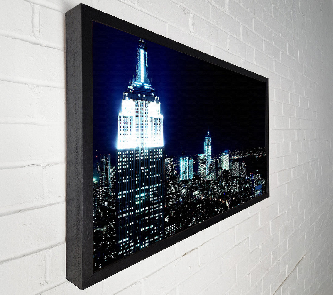  A Canvas Print of New York City White Glow Nights Canvas Art