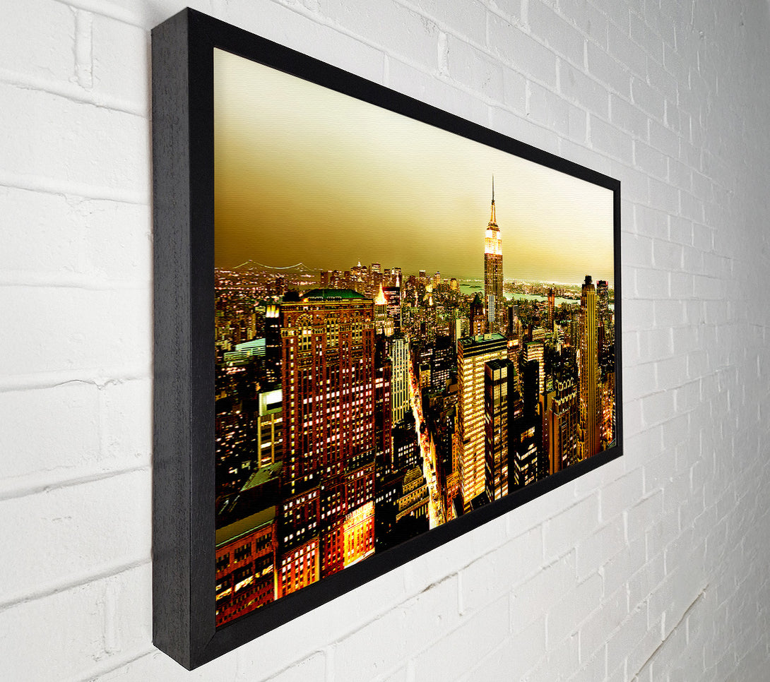  A Canvas Print of New York City Ochre Canvas Art