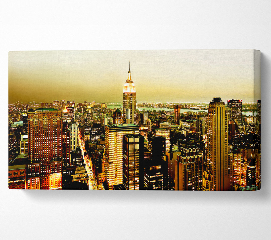  A Canvas Print of New York City Ochre Canvas Art
