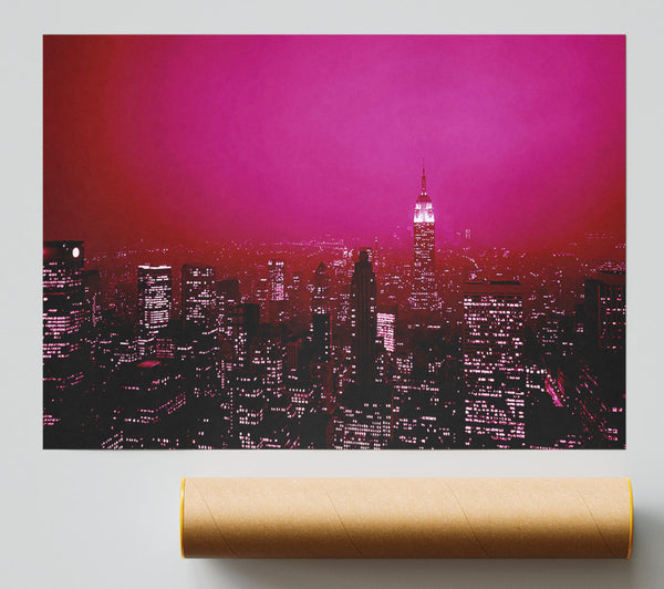 New York City Pink Skies Print